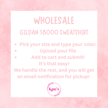Upload Your Own Design - Gildan 18000 Wholesale
